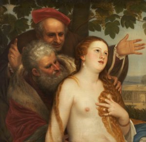 Copia de Susana en su baño de Tiziano